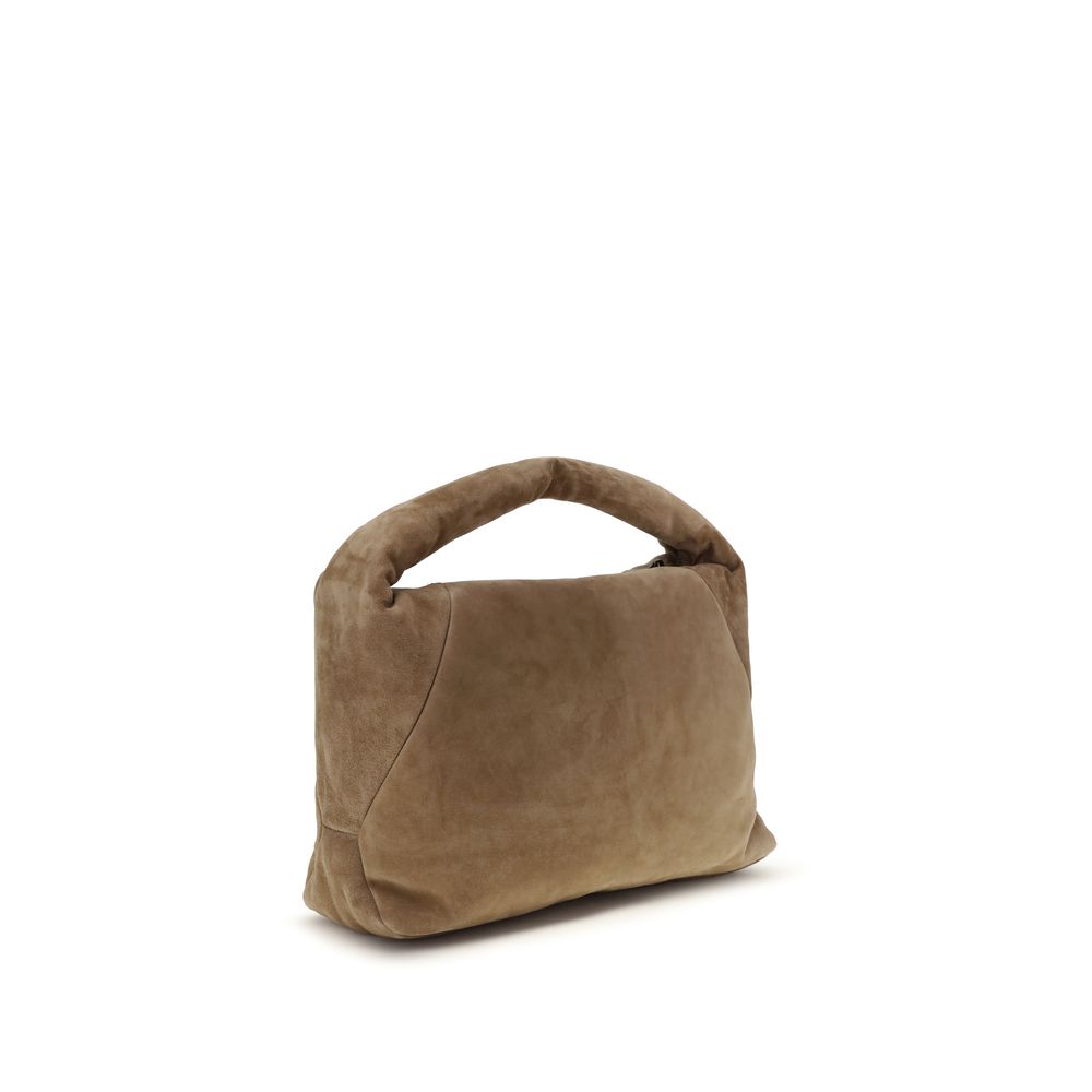 Brunello Cucinelli Beige Calf Leather Bos Taurus Shoulder Bag | Regal Royce