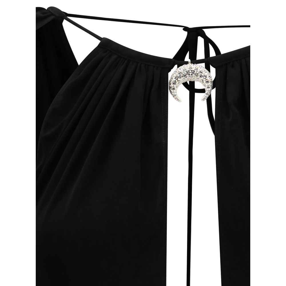 Marine Serre Black Viscose Top | Regal Royce