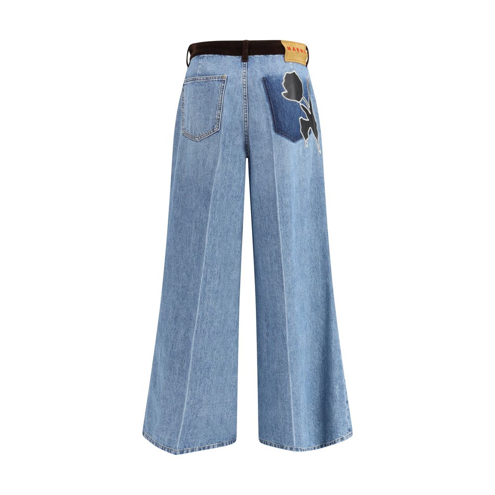 Marni Light Blue Cotton High-Waisted Jean | Regal Royce