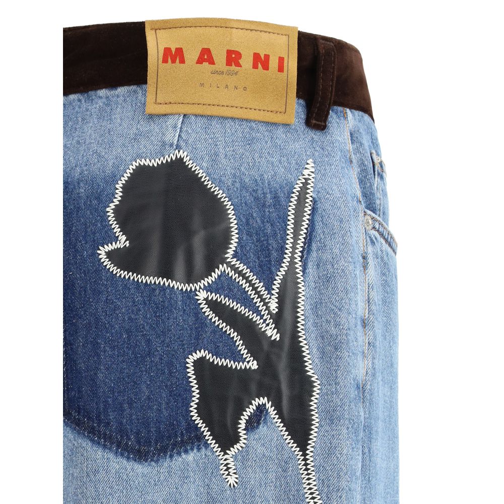 Marni Light Blue Cotton High-Waisted Jean | Regal Royce