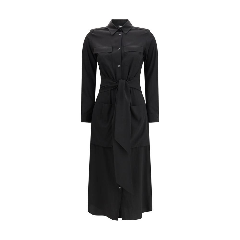 Ella Black Silk Casual Dress | Regal Royce