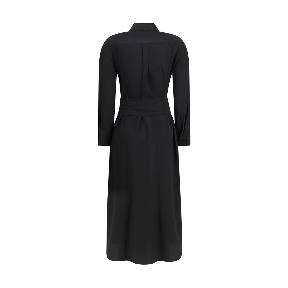 Ella Black Silk Casual Dress | Regal Royce