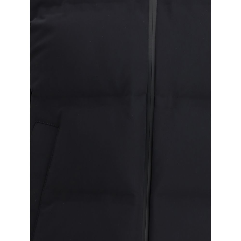 Herno Black Polyester Full-Length Jacket | Regal Royce
