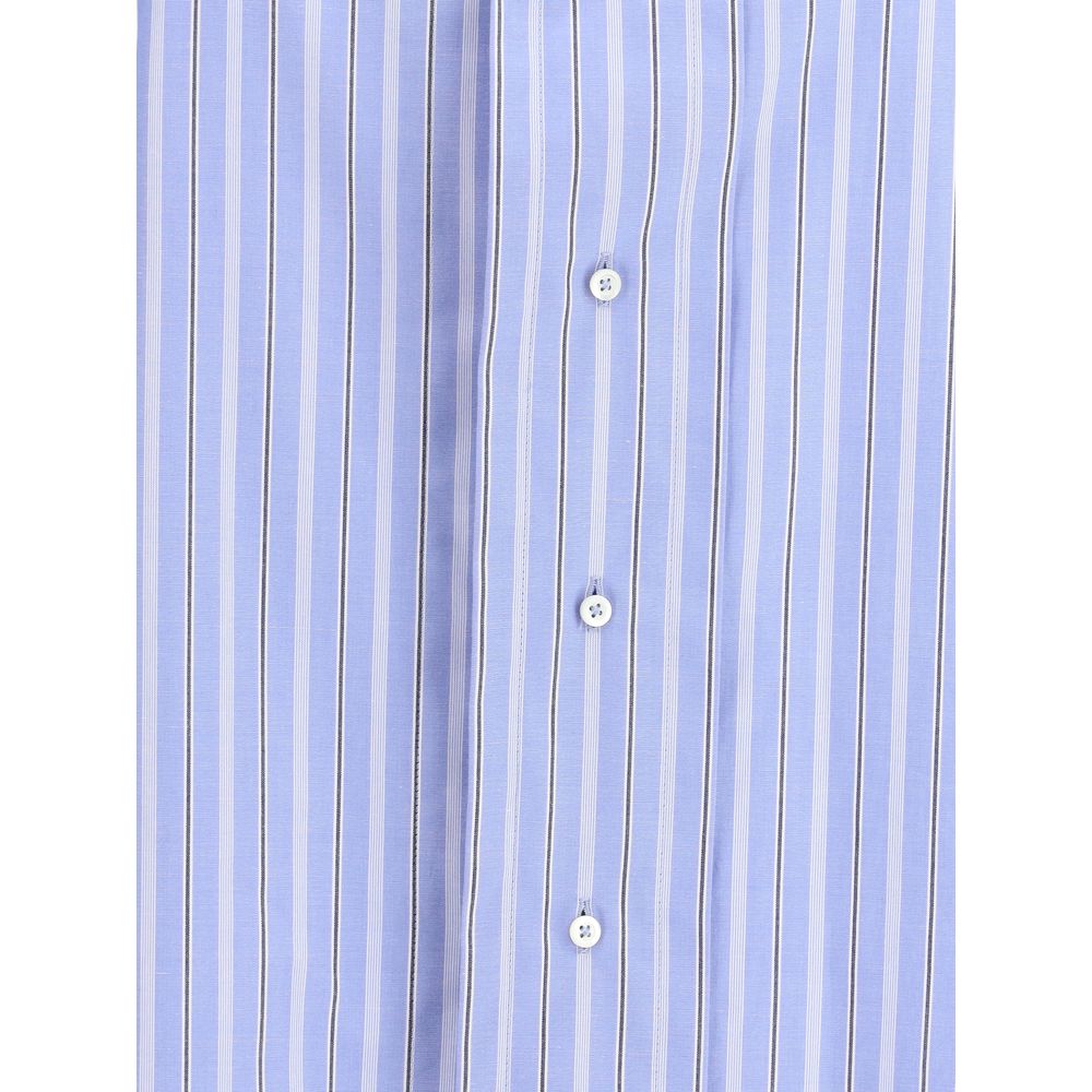 Margiela Light Blue Cotton Pattern Shirt | Regal Royce