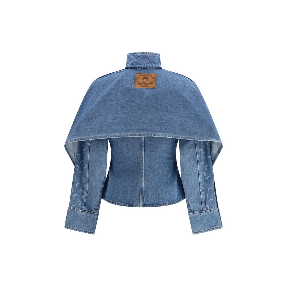 Marine Serre Blue Cotton Denim Jacket