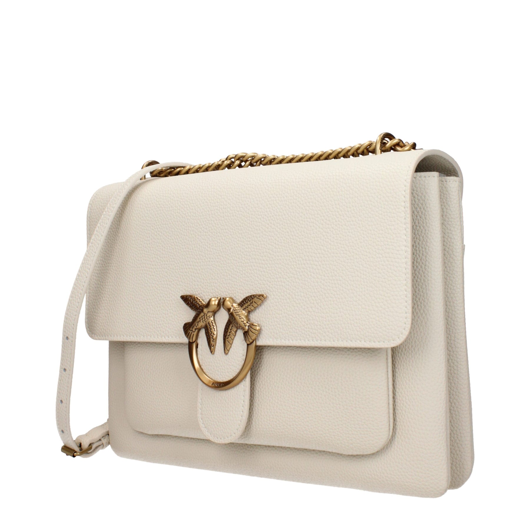 PINKO Beige Leather Crossbody Bag | Regal Royce