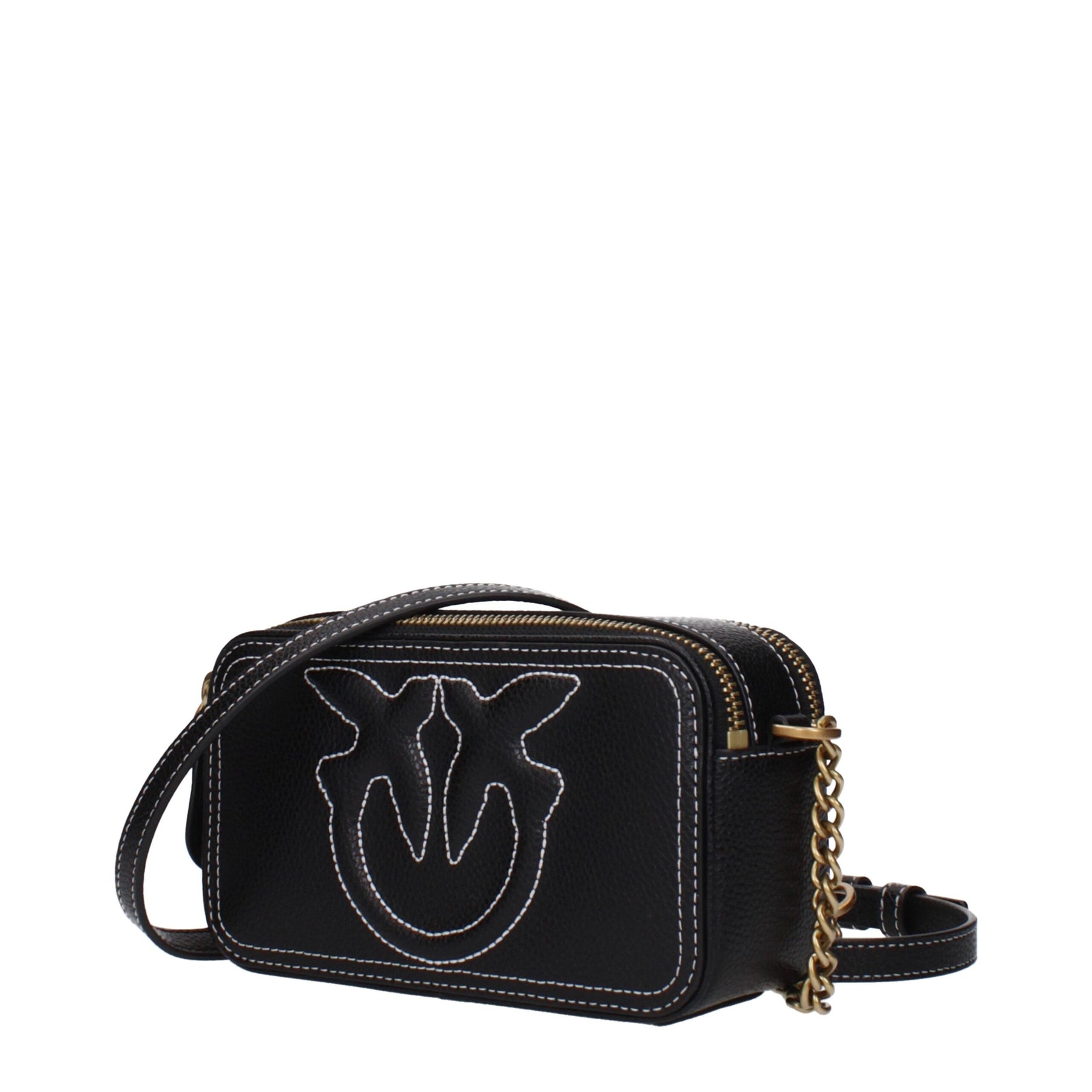 PINKO Black Leather Crossbody Bag | Regal Royce