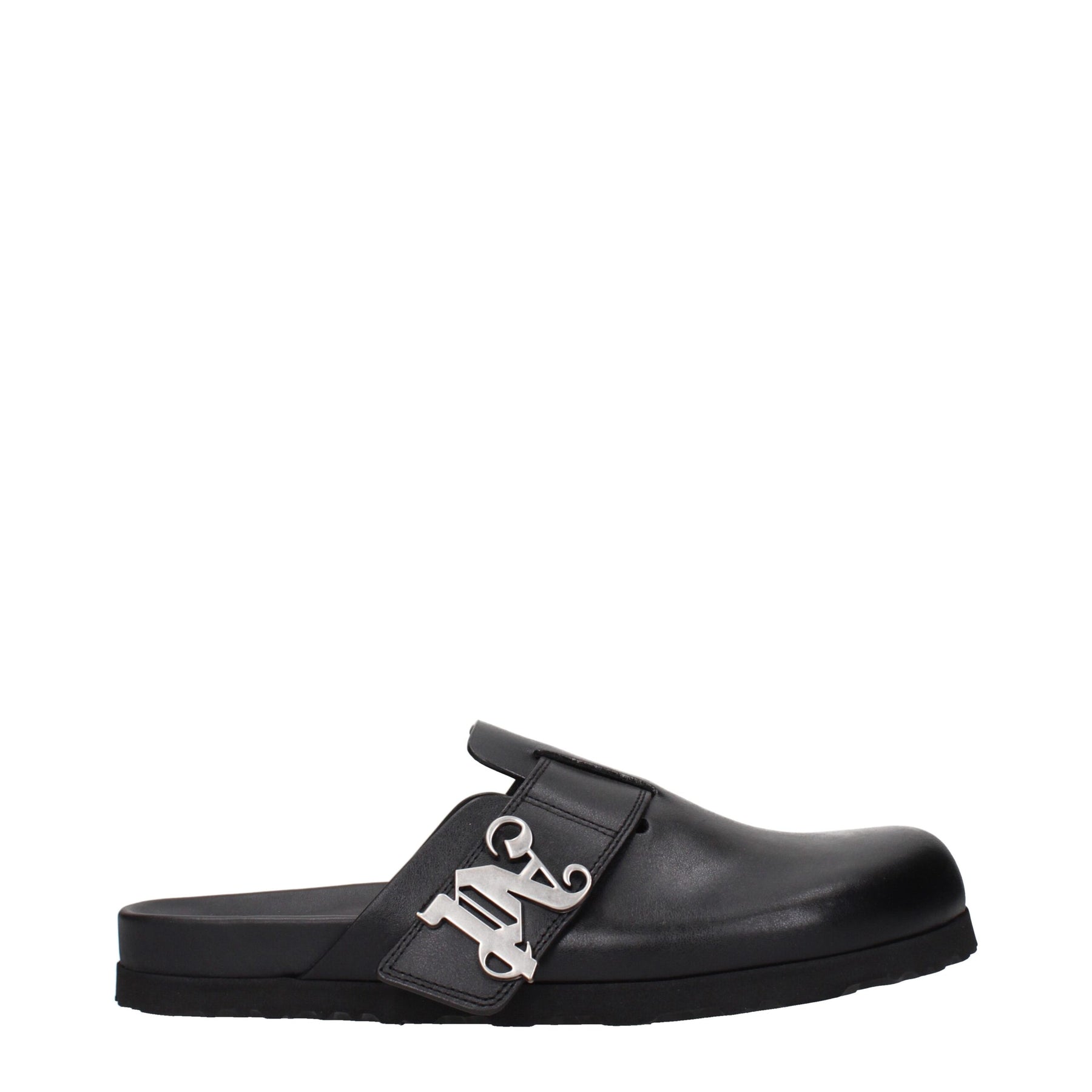 Palm Angels Black Leather Slippers | Regal Royce