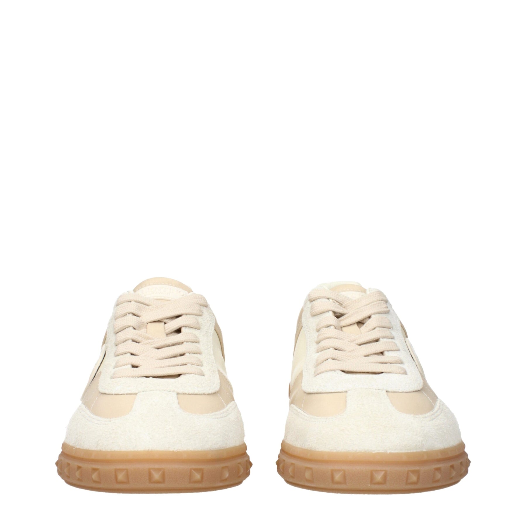 Valentino Garavani Beige Fabric Low Top Sneakers | Regal Royce