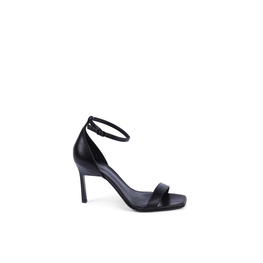 Calvin Klein Black Leather Stiletto Heel Sandals | Regal Royce