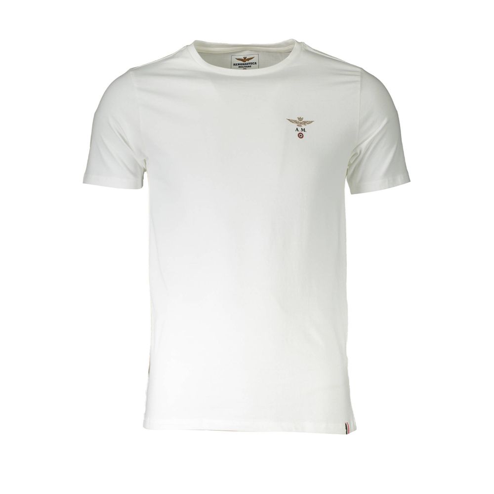 Aeronautica Militare White Cotton Men's T-Shirt | Regal Royce