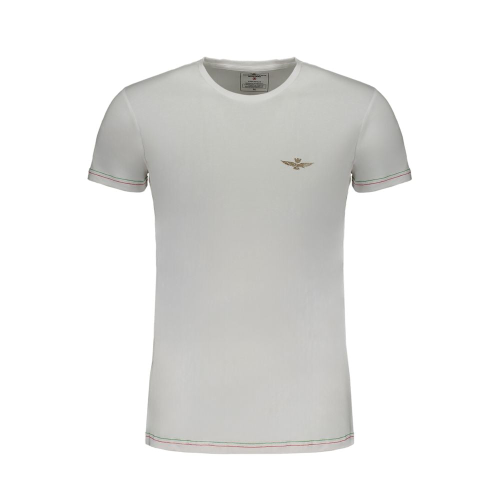 Aeronautica Militare White Cotton Men's T-Shirt | Regal Royce