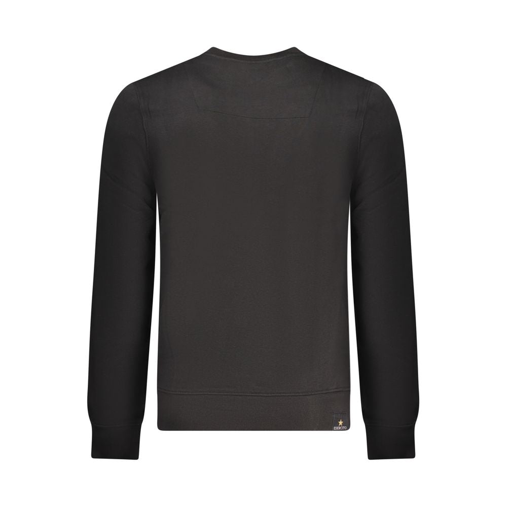 Accademia Militare Black Cotton Men Sweatshirt | Regal Royce