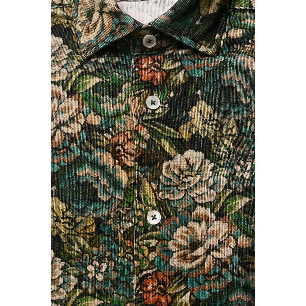 Bagutta Multicolor Cotton Men Shirt | Regal Royce