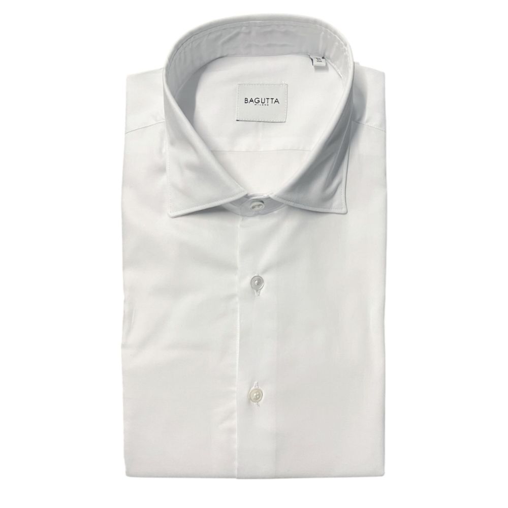 Bagutta White Cotton Men Shirt | Regal Royce