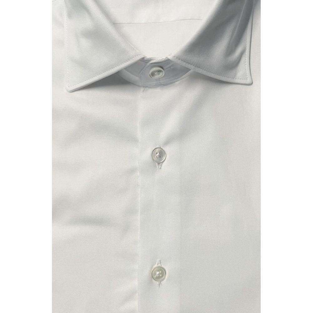 Bagutta White Cotton Men Shirt | Regal Royce