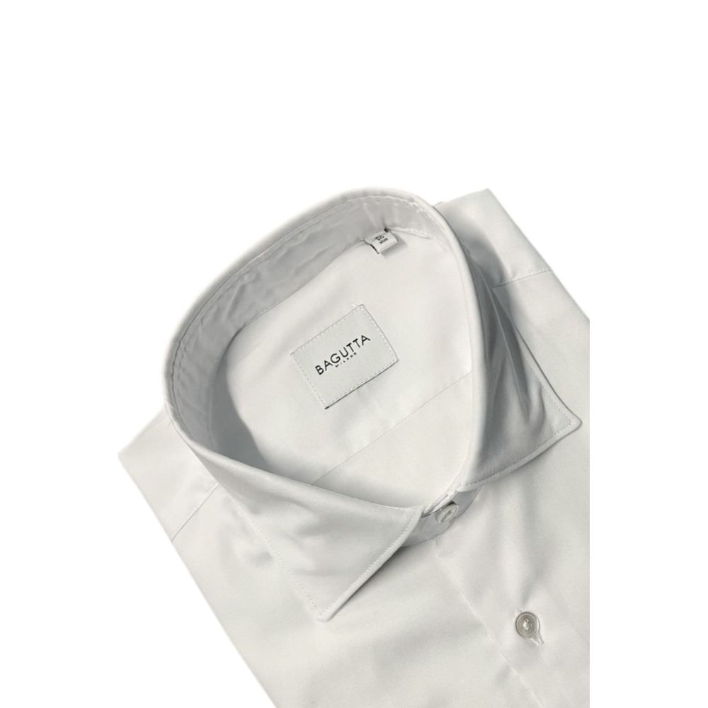 Bagutta White Cotton Men Shirt | Regal Royce