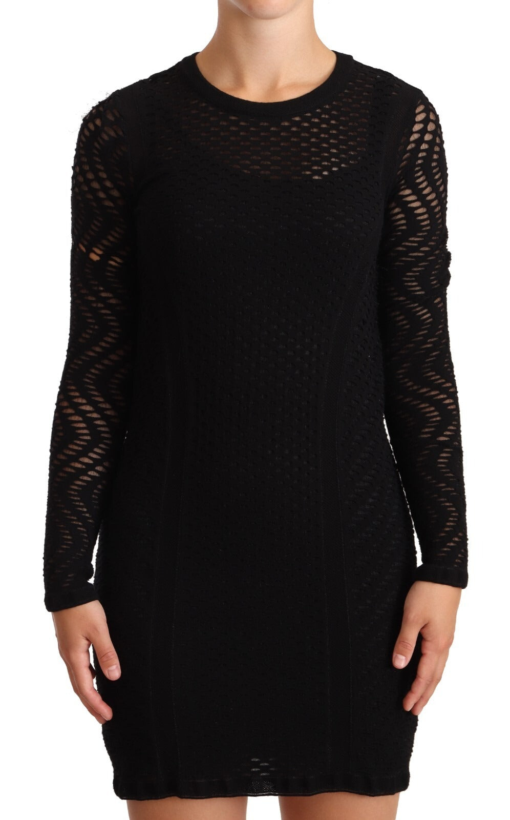 Missoni Bodycon Sheath Black Viscose Long Sleeves Mini Dress | Regal Royce