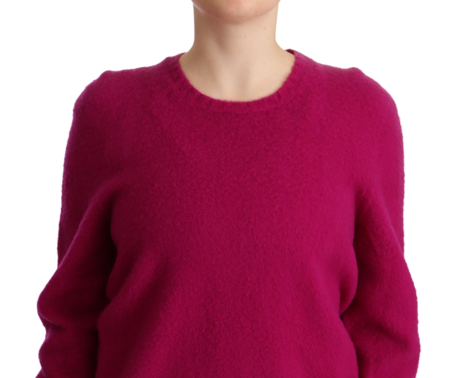 Drumohr Dark Pink Long Sleeves Round Neck Pullover Sweater | Regal Royce