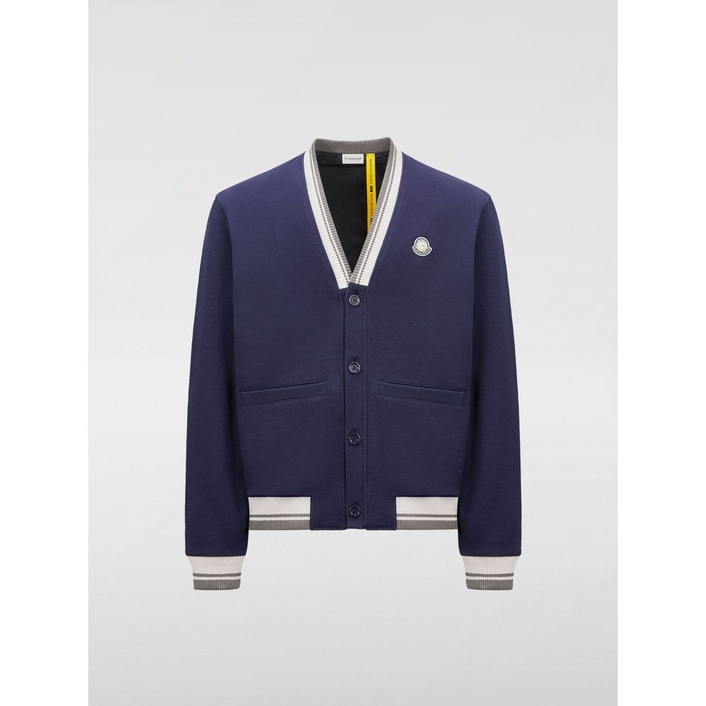 Moncler Blue Cotton Bomber | Regal Royce