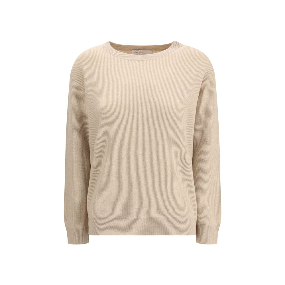 Brunello Cucinelli Beige Cashmere Cashmere Sweater | Regal Royce