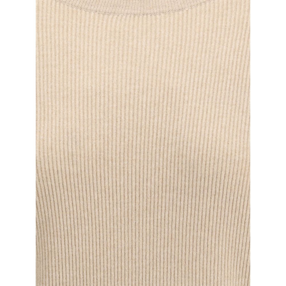 Brunello Cucinelli Beige Cashmere Cashmere Sweater | Regal Royce