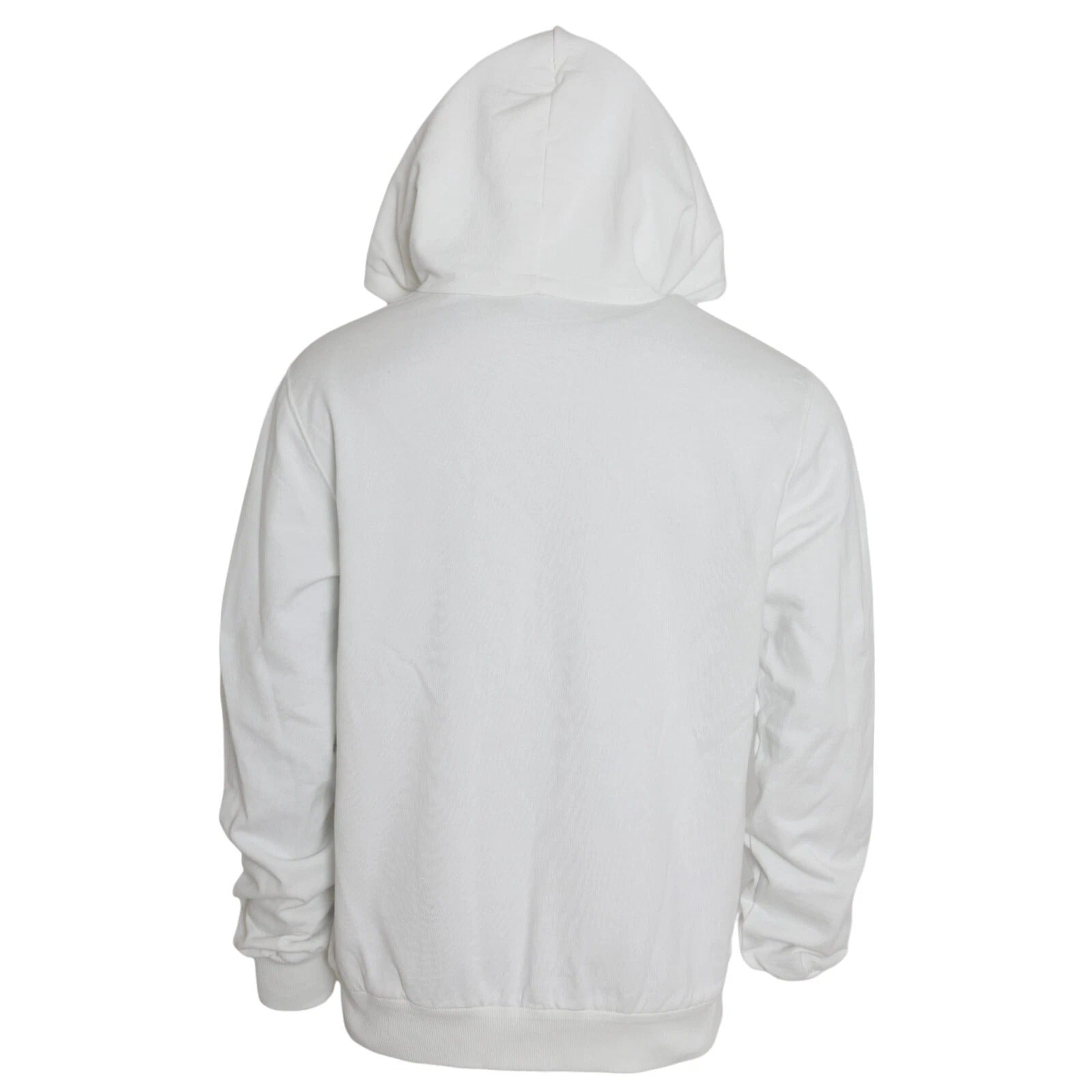 Dolce & Gabbana White Cotton Hooded Pullover Sweatshirt Men | Regal Royce