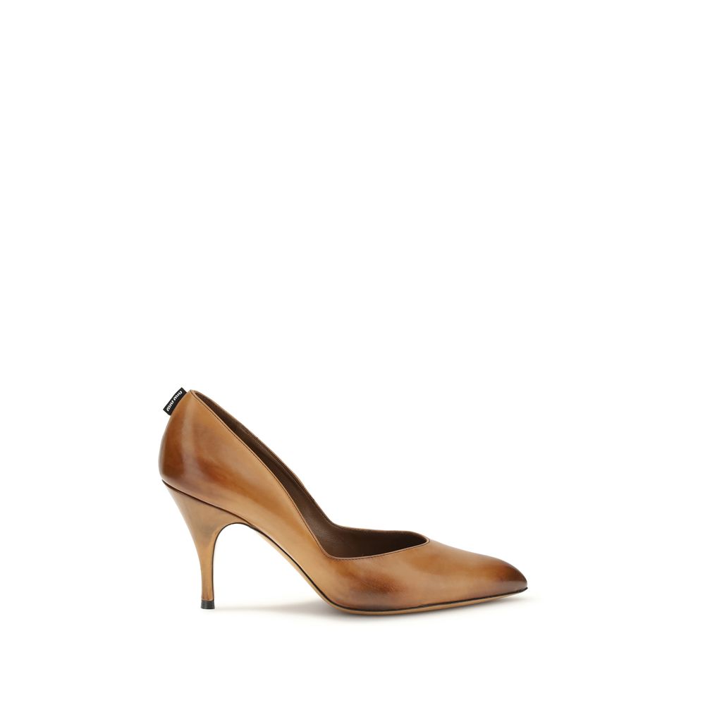 Miu Miu Beige Calf Leather Bos Taurus Pumps | Regal Royce