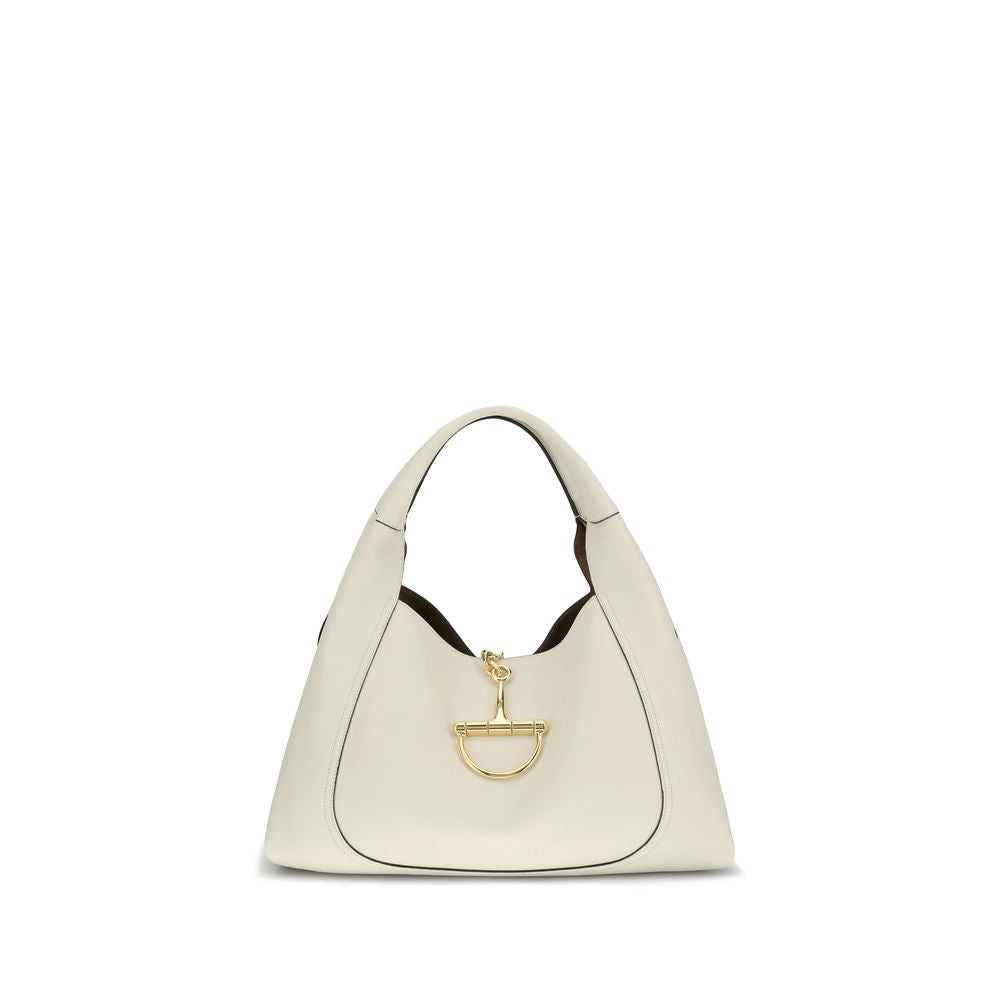 Gucci White Calf Leather Bos Taurus Shoulder Bag