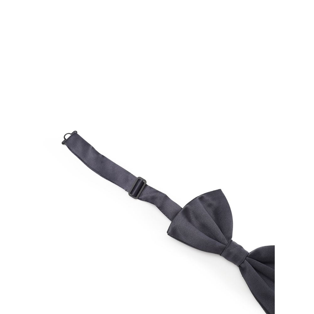 Dolce & Gabbana Gray Silk Bowtie | Regal Royce