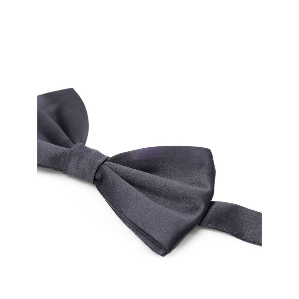 Dolce & Gabbana Gray Silk Bowtie | Regal Royce