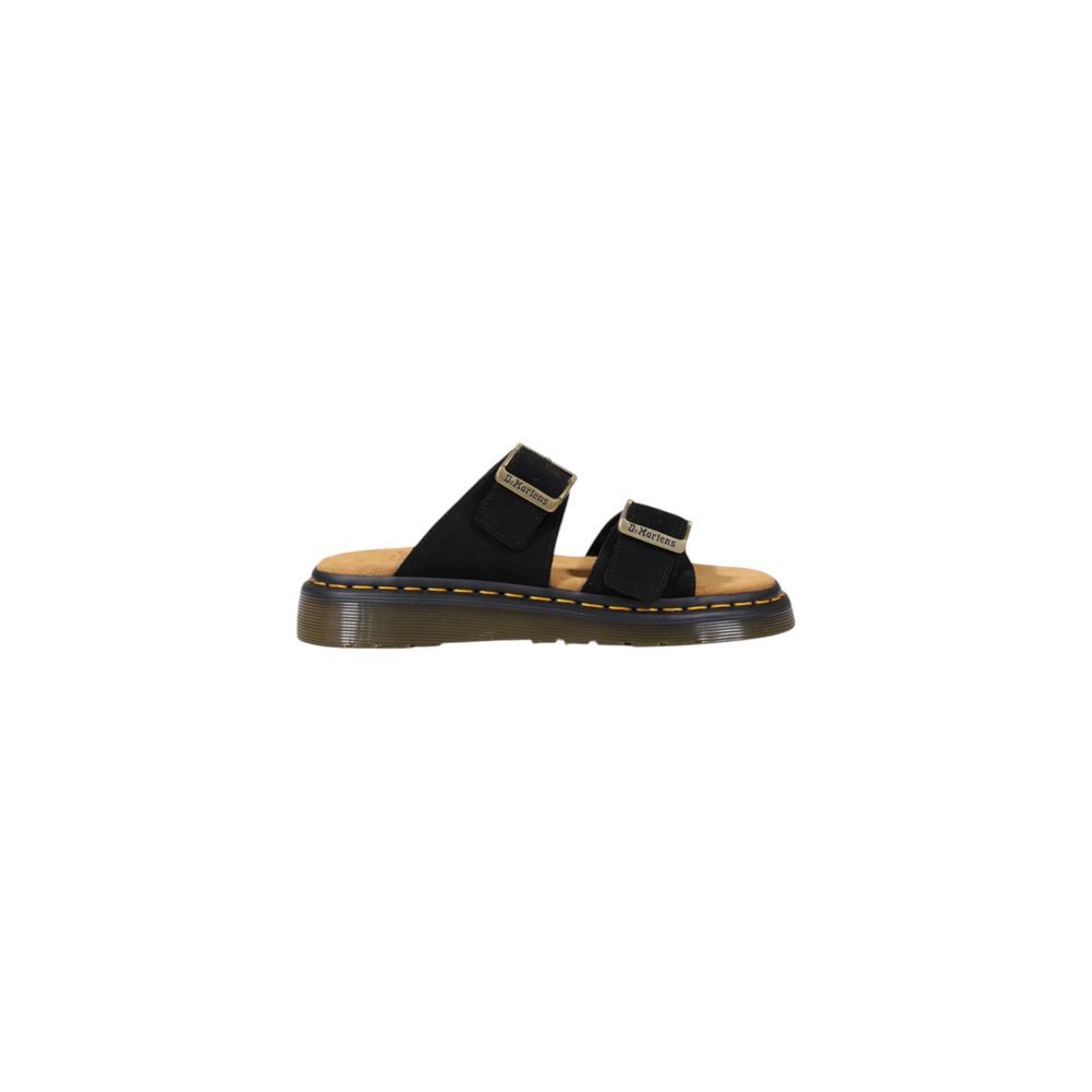 Dr. Martens Black Leather Flat Sandals | Regal Royce