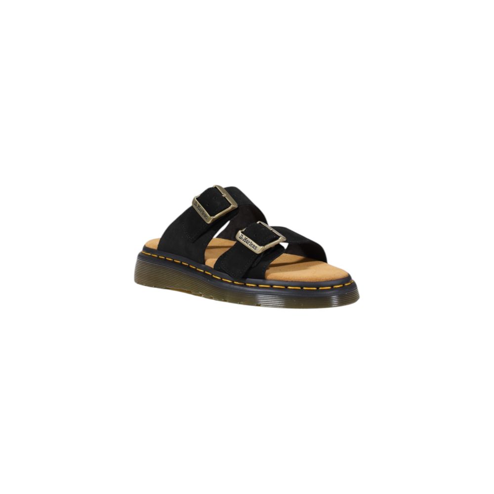 Dr. Martens Black Leather Flat Sandals | Regal Royce