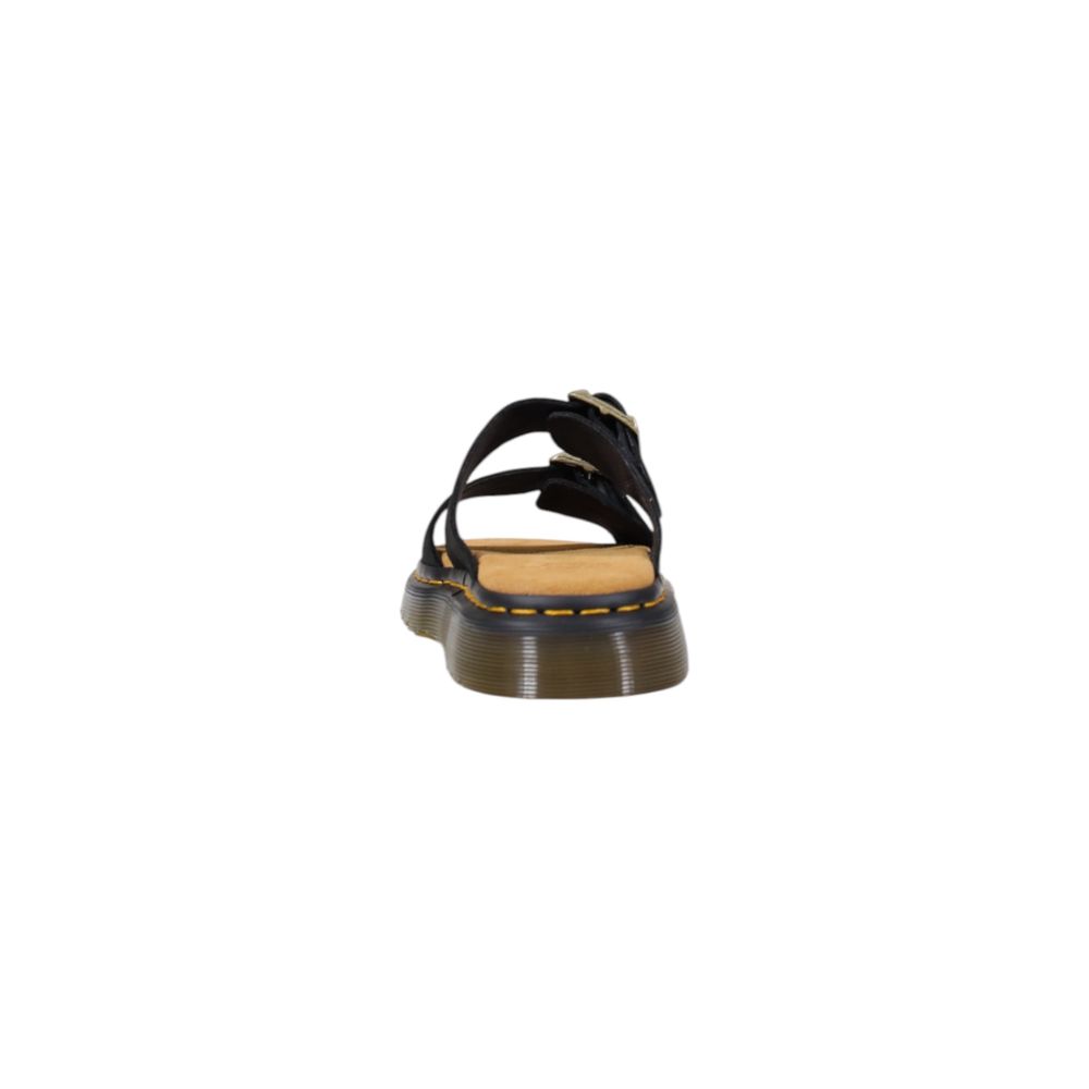 Dr. Martens Black Leather Flat Sandals