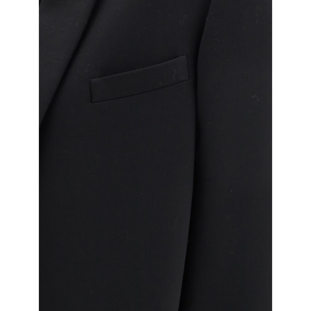The Row Black Fleece Wool Coat | Regal Royce