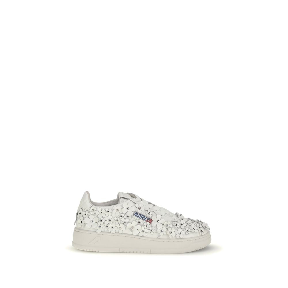 Autry White Calf Leather Bos Taurus Low Top Sneakers | Regal Royce