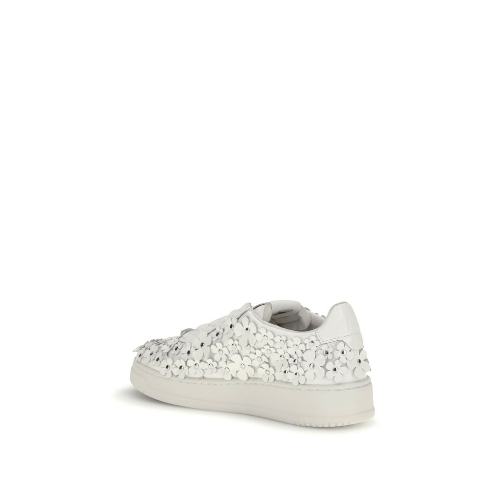 Autry White Calf Leather Bos Taurus Low Top Sneakers | Regal Royce