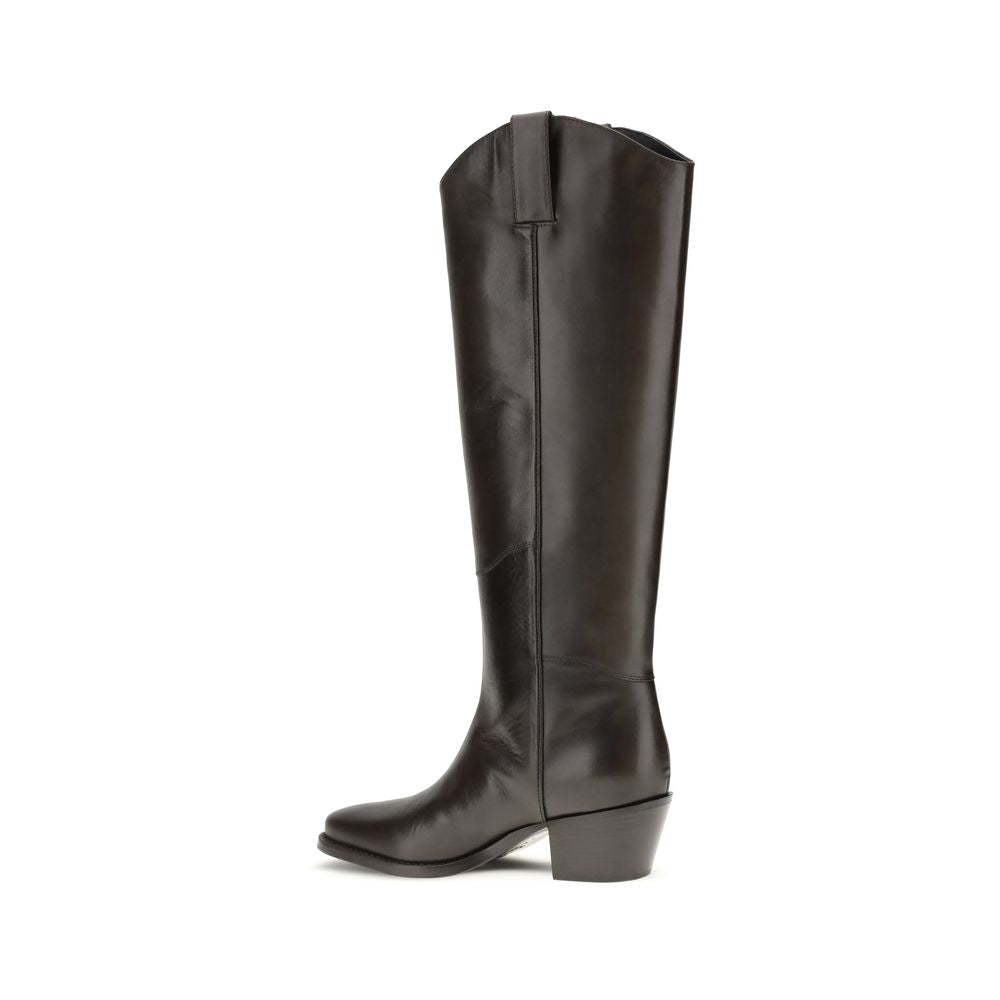 P.A.R.O.S.H. Brown Calf Leather Bos Taurus Boots | Regal Royce