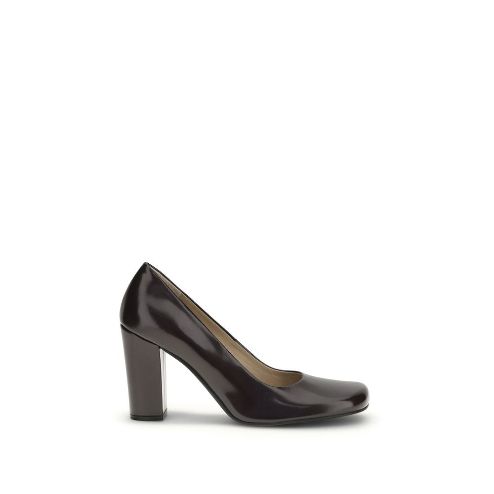 The Row Brown Calf Leather Bos Taurus Platform Pumps | Regal Royce