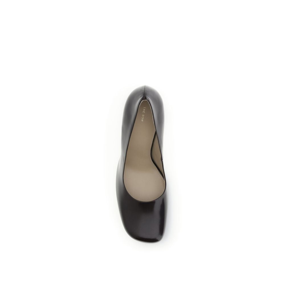 The Row Brown Calf Leather Bos Taurus Platform Pumps | Regal Royce