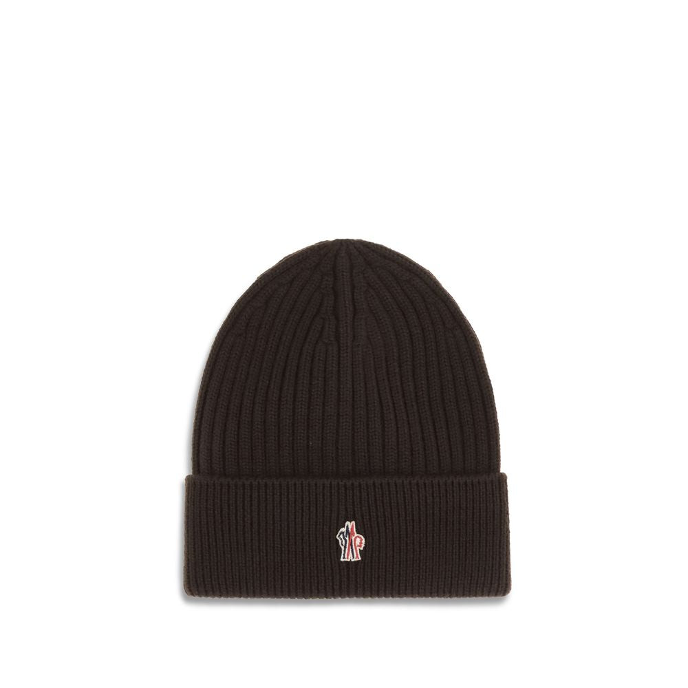 Moncler Grenoble Black Fleece Wool Beanie