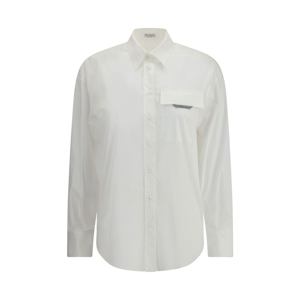 Brunello Cucinelli White Cotton Shirt | Regal Royce