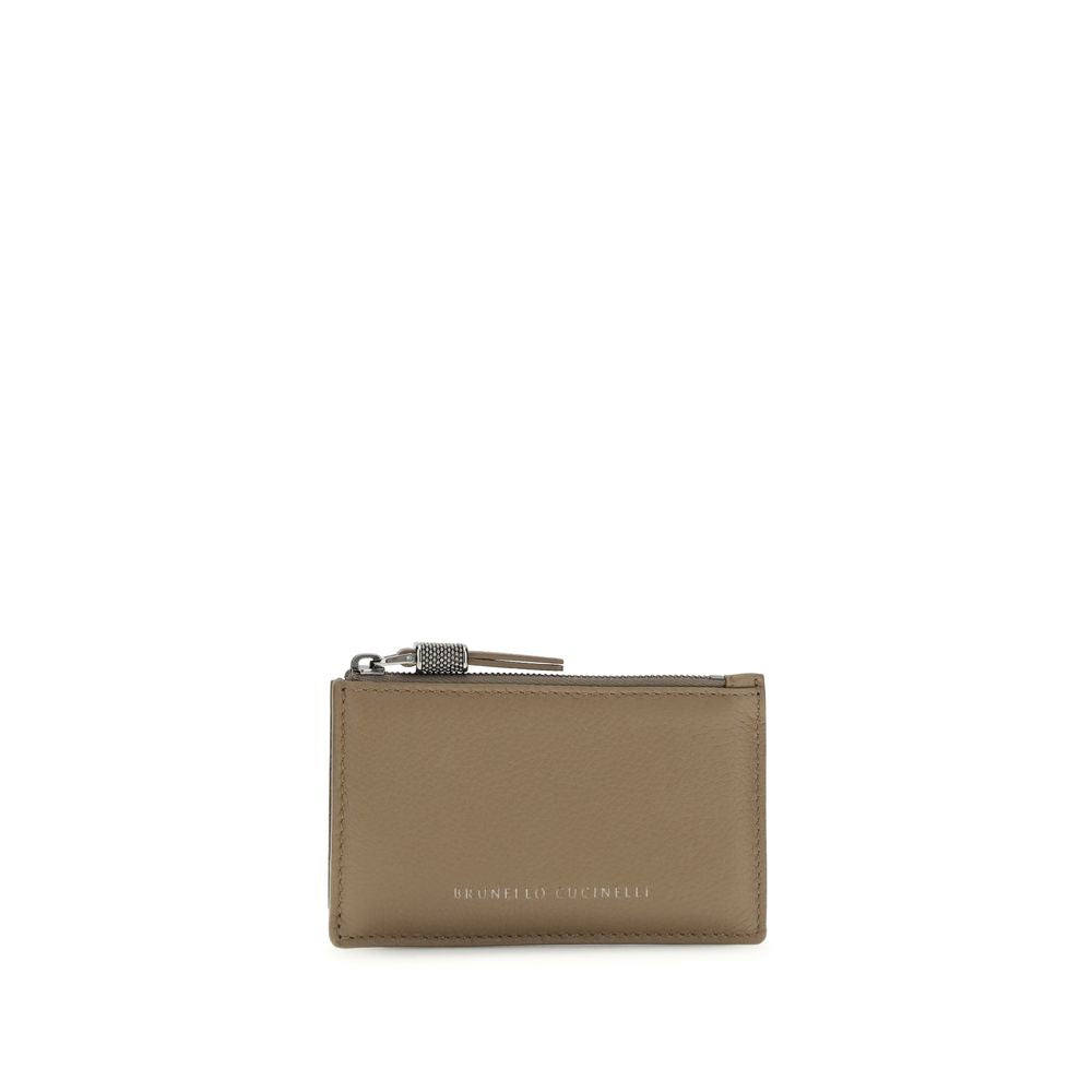 Brunello Cucinelli Beige Calf Leather Bos Taurus Wallet | Regal Royce