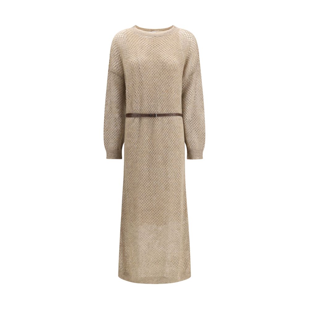Brunello Cucinelli Beige Mohair Casual Dress | Regal Royce