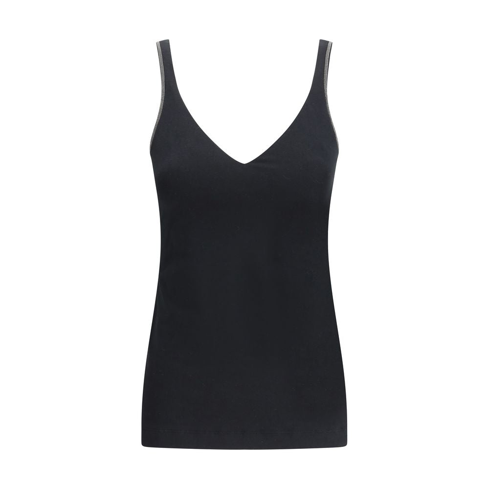 Brunello Cucinelli Black Cotton Top | Regal Royce
