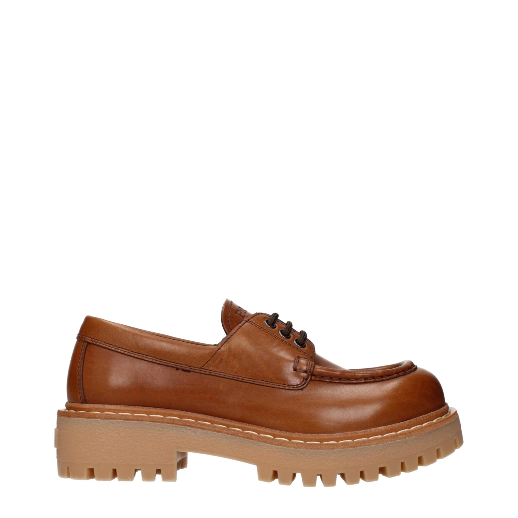 Prada Brown Leather Oxfords And Derbies | Regal Royce