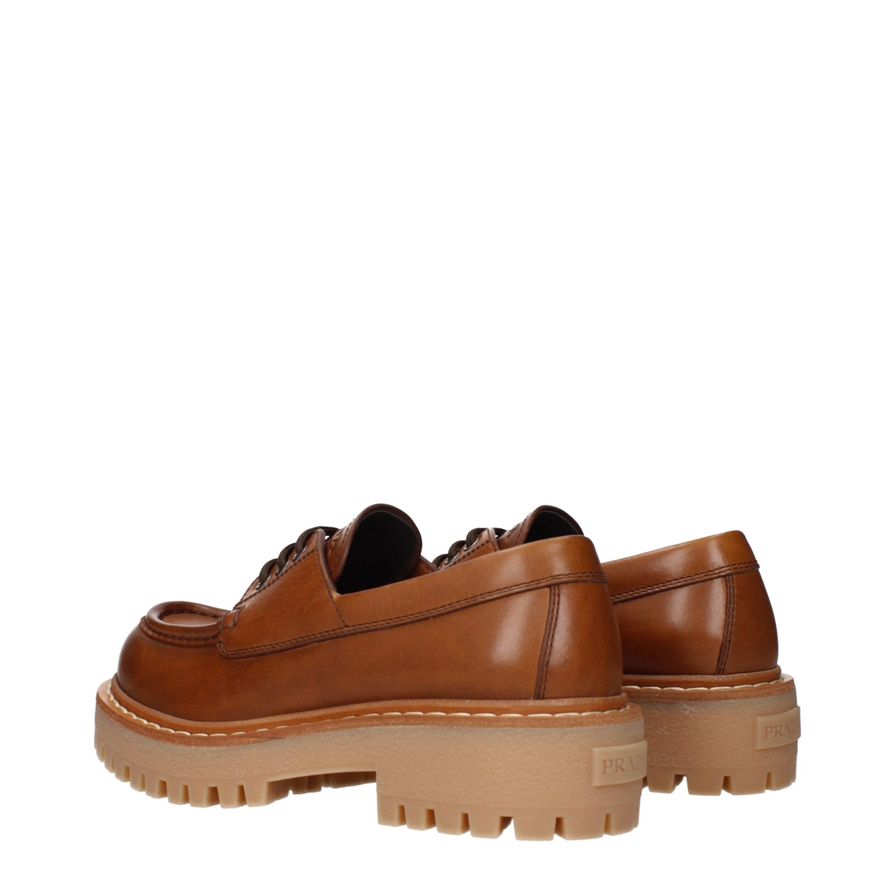 Prada Brown Leather Oxfords And Derbies | Regal Royce