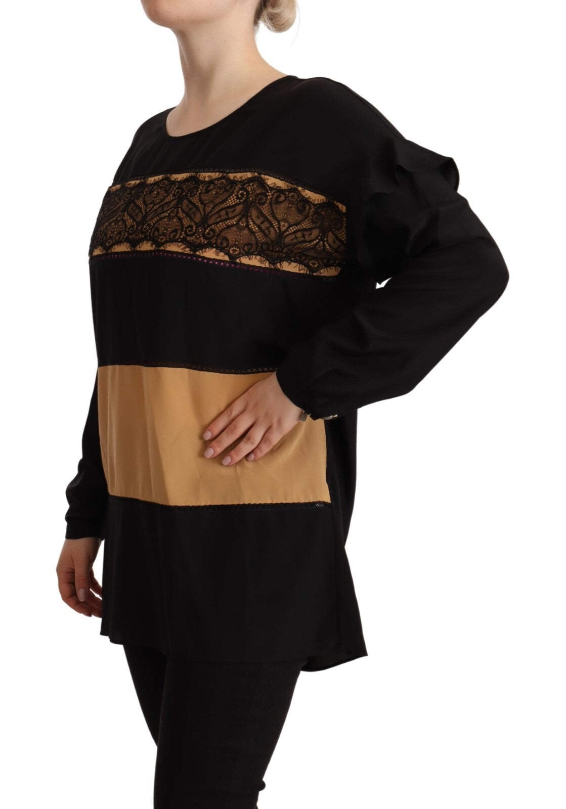Twinset Multicolor Long Sleeves Round Neck Pullover Sweater | Regal Royce