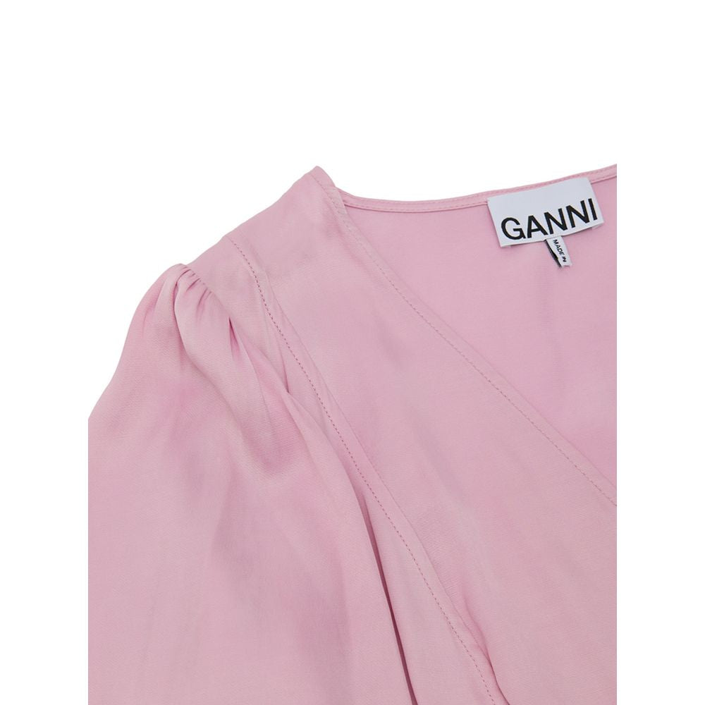 Ganni Pink Satin Tank Tops | Regal Royce