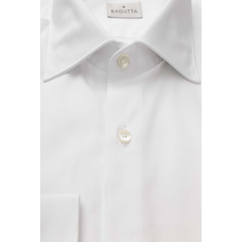 Bagutta White Cotton Dress Shirt | Regal Royce